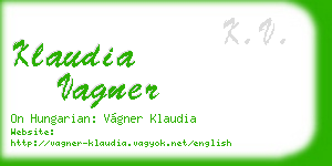 klaudia vagner business card