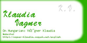 klaudia vagner business card